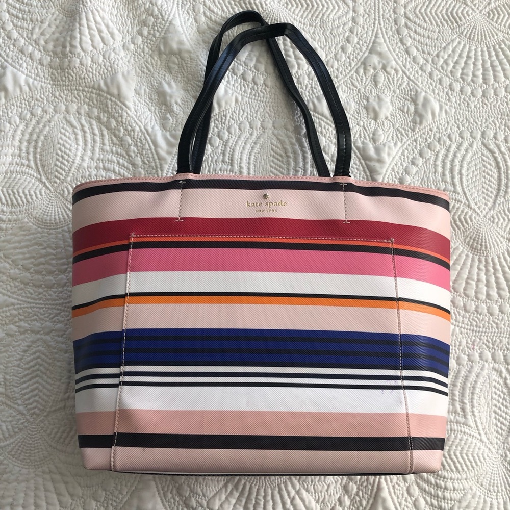 Kate Spade Striped Leather Tote